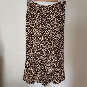 Anthropologie Animal Print Midi Skirt Size 8